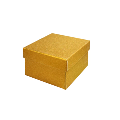 Caja de regalo cuadrada con brillo dorado 9.5*9.5*5.5cm 6pcs
