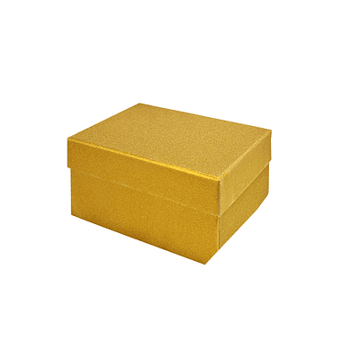 Caja de regalo rectangular con brillo dorado 11*7.5*5.5cm