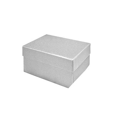 Caja de regalo rectangular con brillo plateado 11*7.5*5.5cm