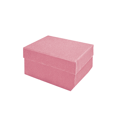 Caja de regalo rectangular con brillo rosado 11*7.5*5.5cm