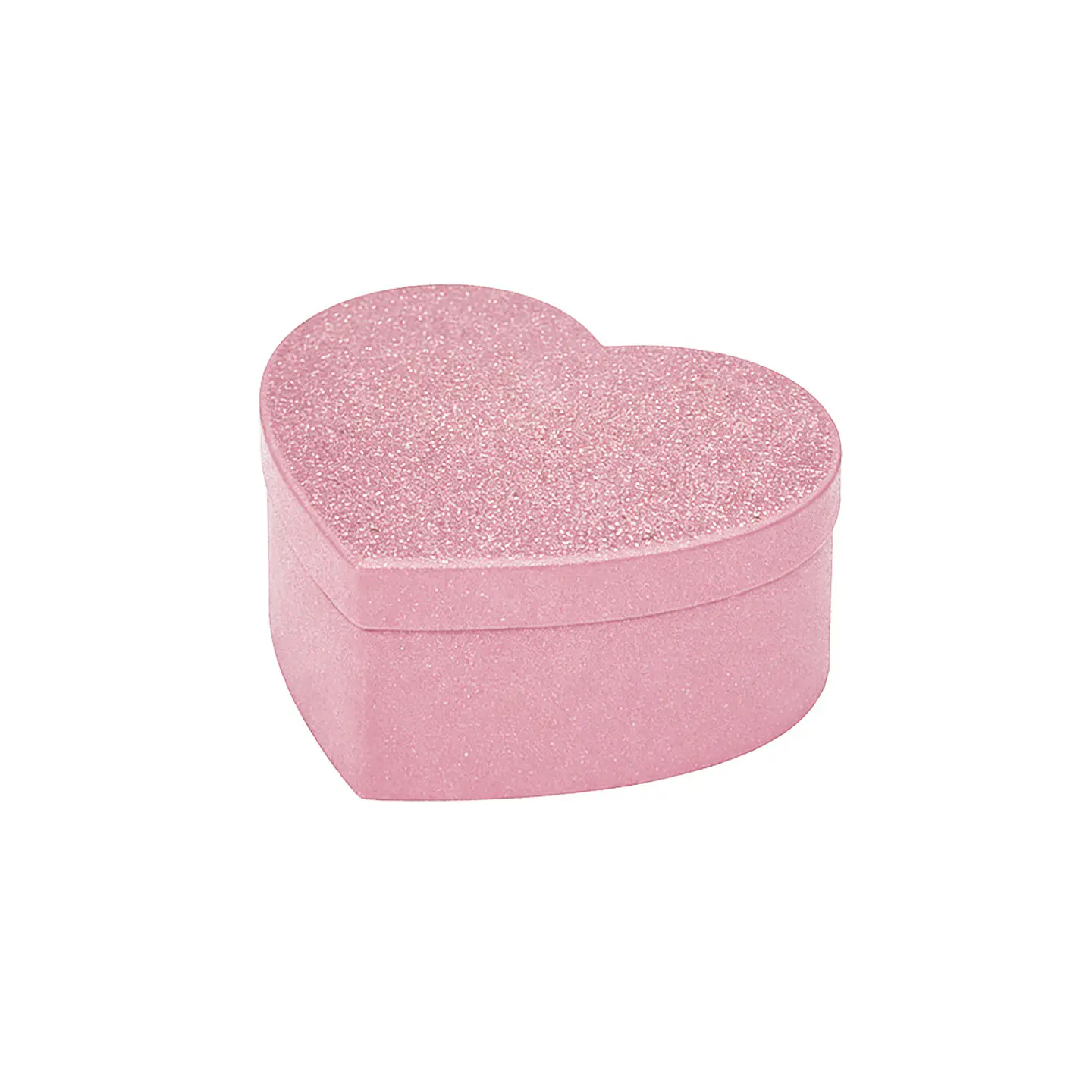Caja de regalo corazón con glitter con tapa rosado 11.2*9.8*5.2cm 6pcs 1