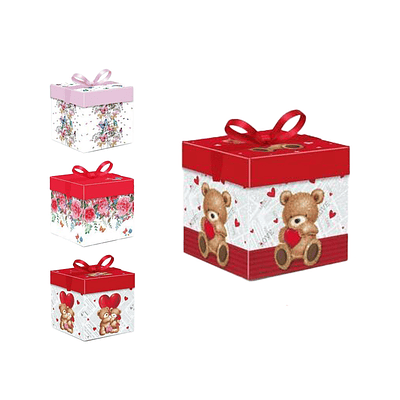 Caja de regalo cuadrada 22*22cm Diseño Aleatorio