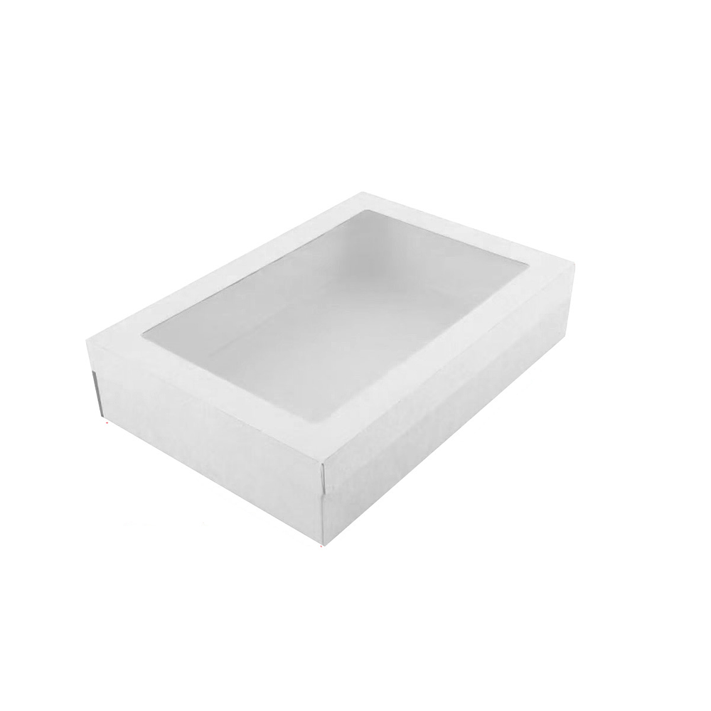 Caja de cartón plegable blanca XL 30*20*4.8cm 6pcs