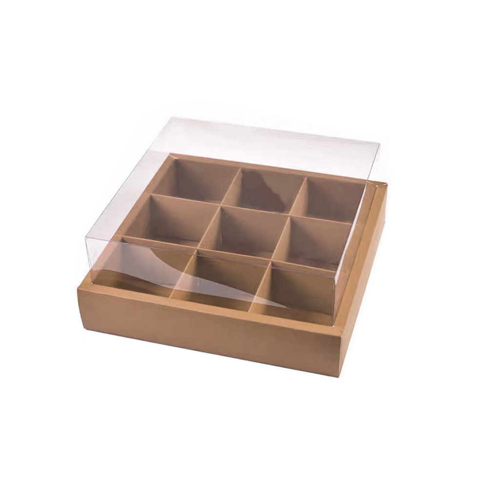 Caja de cartón plegable color kraft L 24.5*24.5*10cm 6pcs