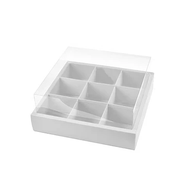 Caja de cartón plegable blanca L 24.5*24.5*10cm 6pcs