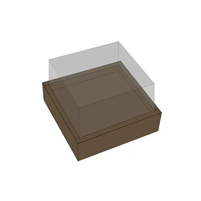 Caja de cartón plegable color kraft L 24.5*24.5*10cm 6pcs