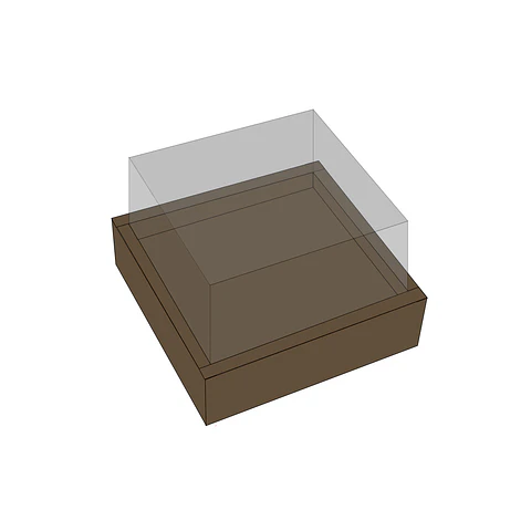 Caja de cartón plegable color kraft L 24.5*24.5*10cm 6pcs