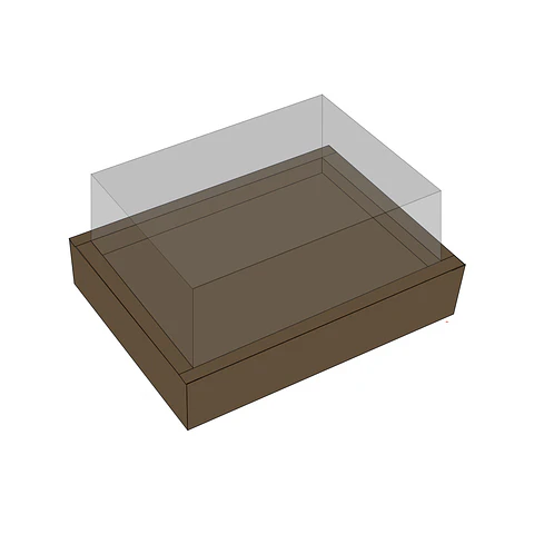 Caja de cartón plegable color kraft M 24.5*17*10cm 6pcs