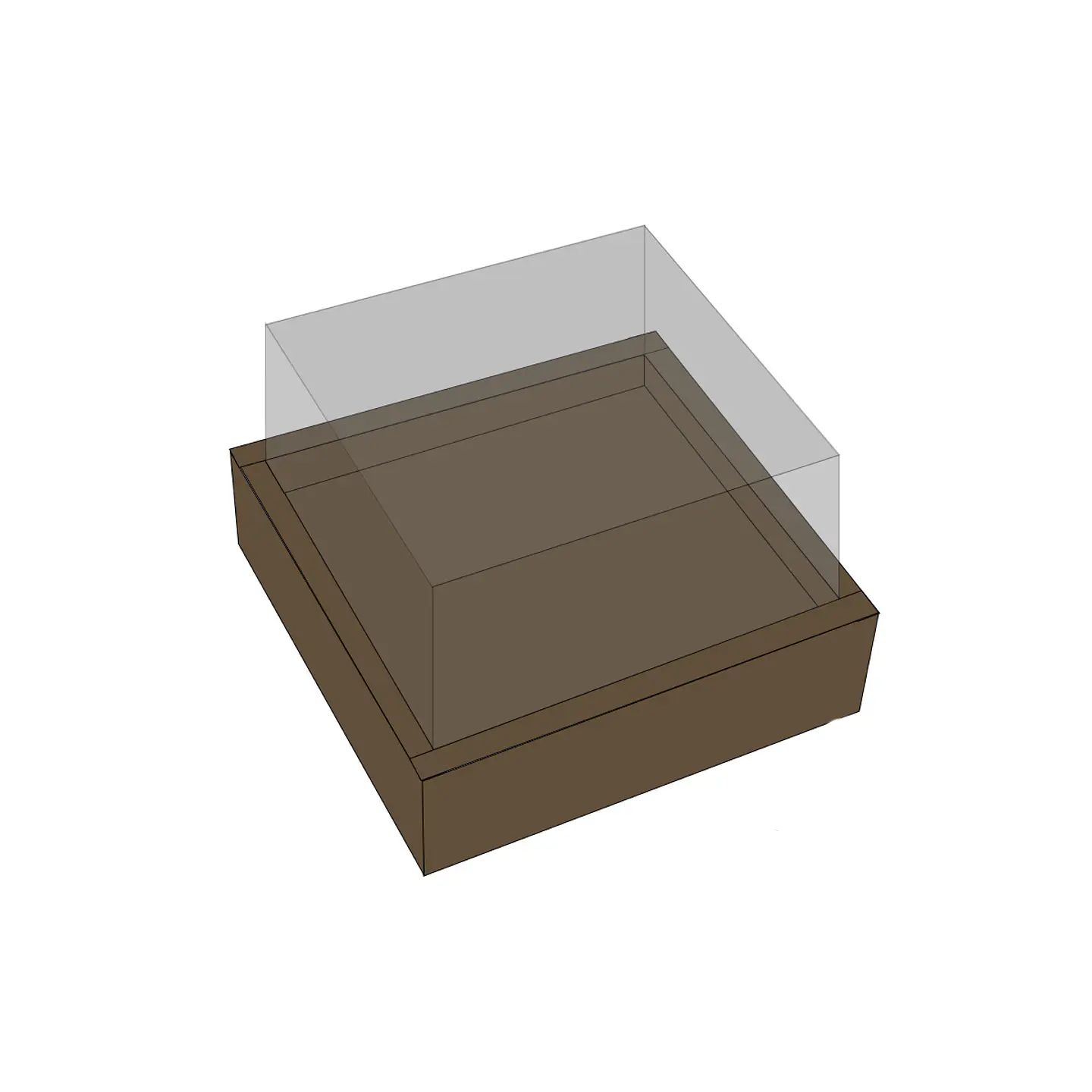 Caja de cartón plegable color kraft S 17*17*10cm 6pcs 1