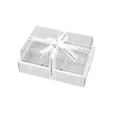 Caja de cartón plegable plateado mate sin cinta y division M 24.5*17*10cm 6pcs