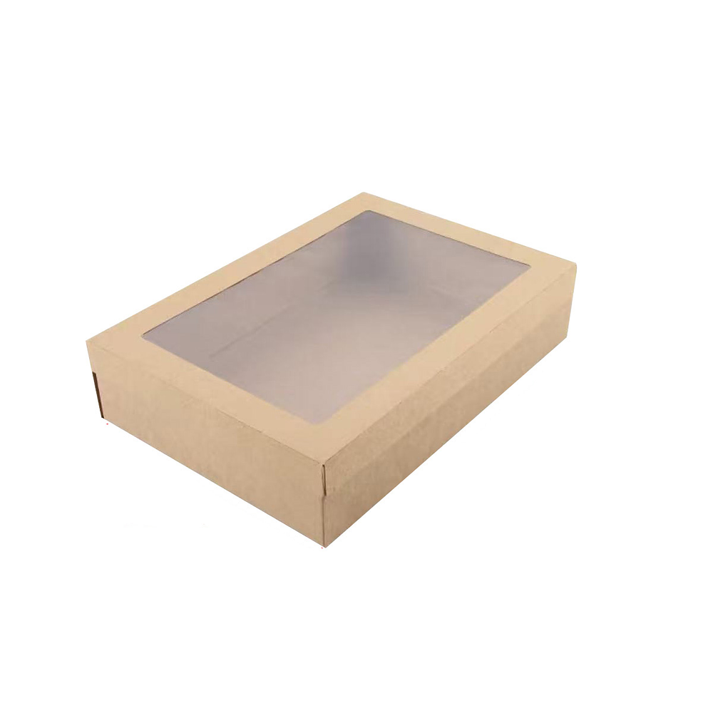 Caja de cartón plegable color kraft XL 30*20*4.8cm 6pcs