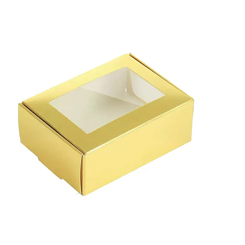 Caja de cartón plegable dorada M 22*17*7.5cm 6pcs