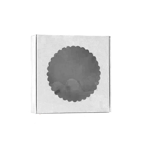 Caja de cartón plegable blanca S 16.5*16.5*4cm 6pcs