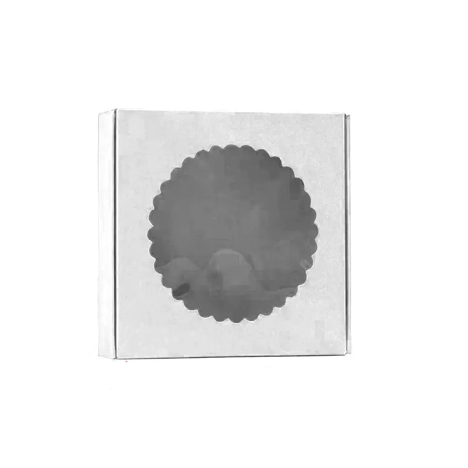 Caja de cartón plegable blanca S 16.5*16.5*4cm 6pcs 1