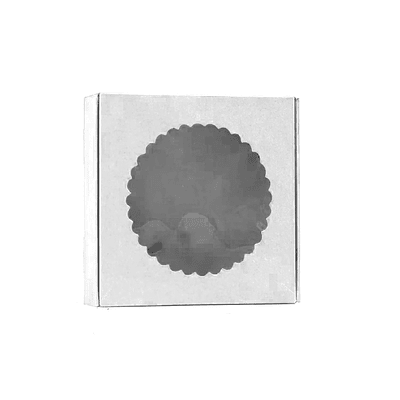 Caja de cartón plegable blanca L 24.5*24.5*5cm 6pcs