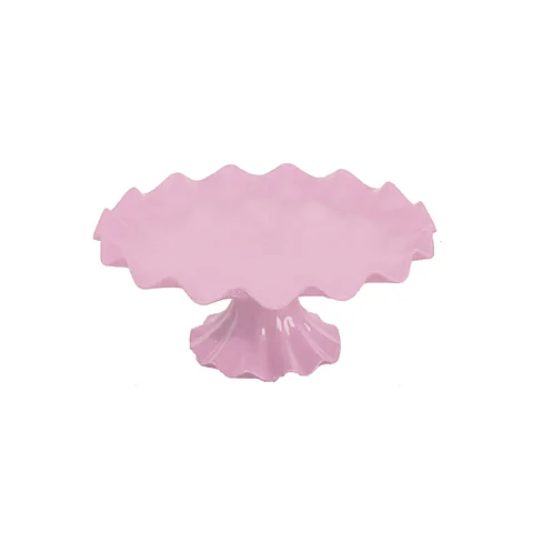 Soporte para torta superficie ondulada rosado claro 7*17cm