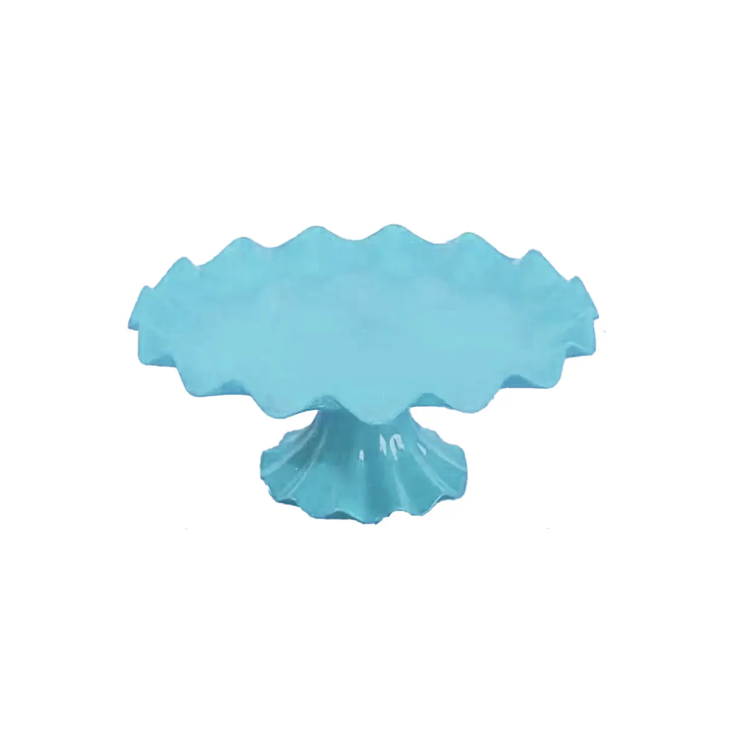 Soporte para torta superficie ondulada celeste 7*17cm 1