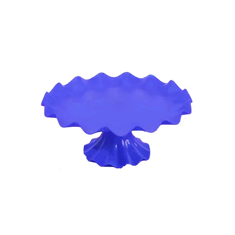 Soporte para torta superficie ondulada azul medio 7*17cm