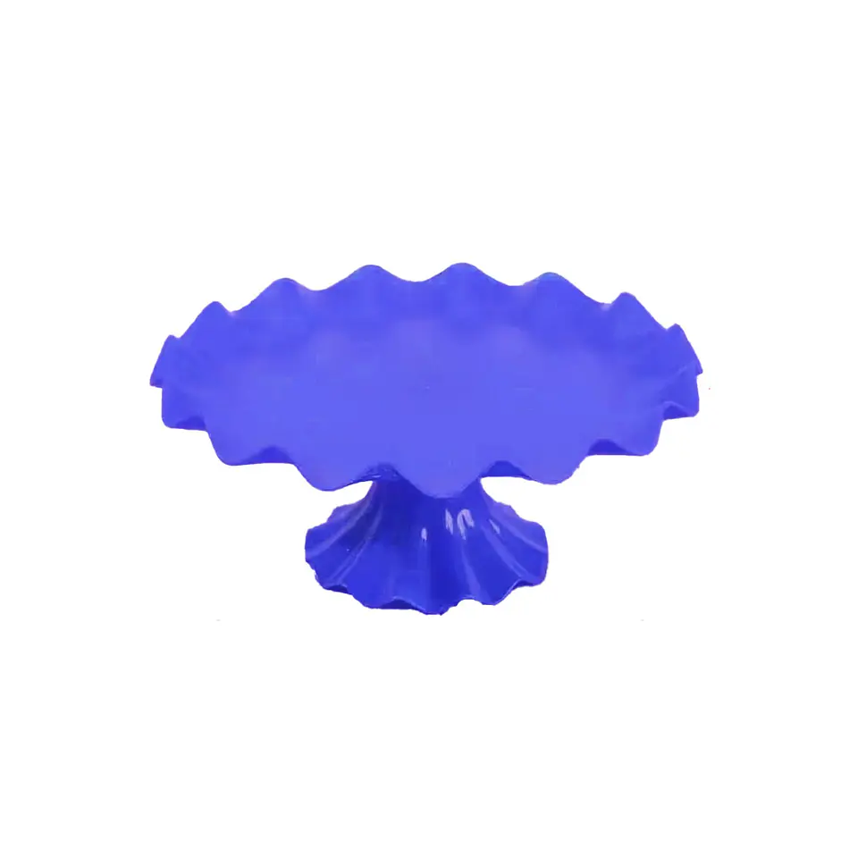 Soporte para torta superficie ondulada azul medio 7*17cm 1
