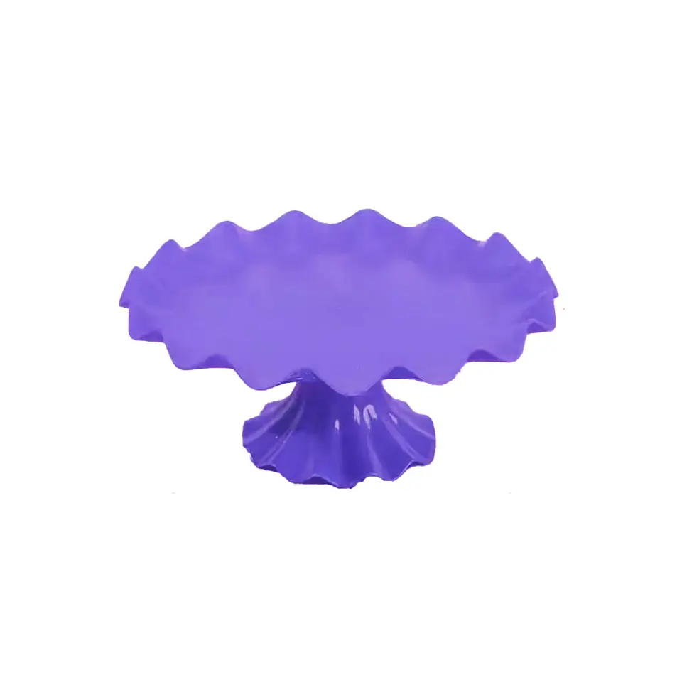 Soporte para torta superficie ondulada morado 7*17cm 1