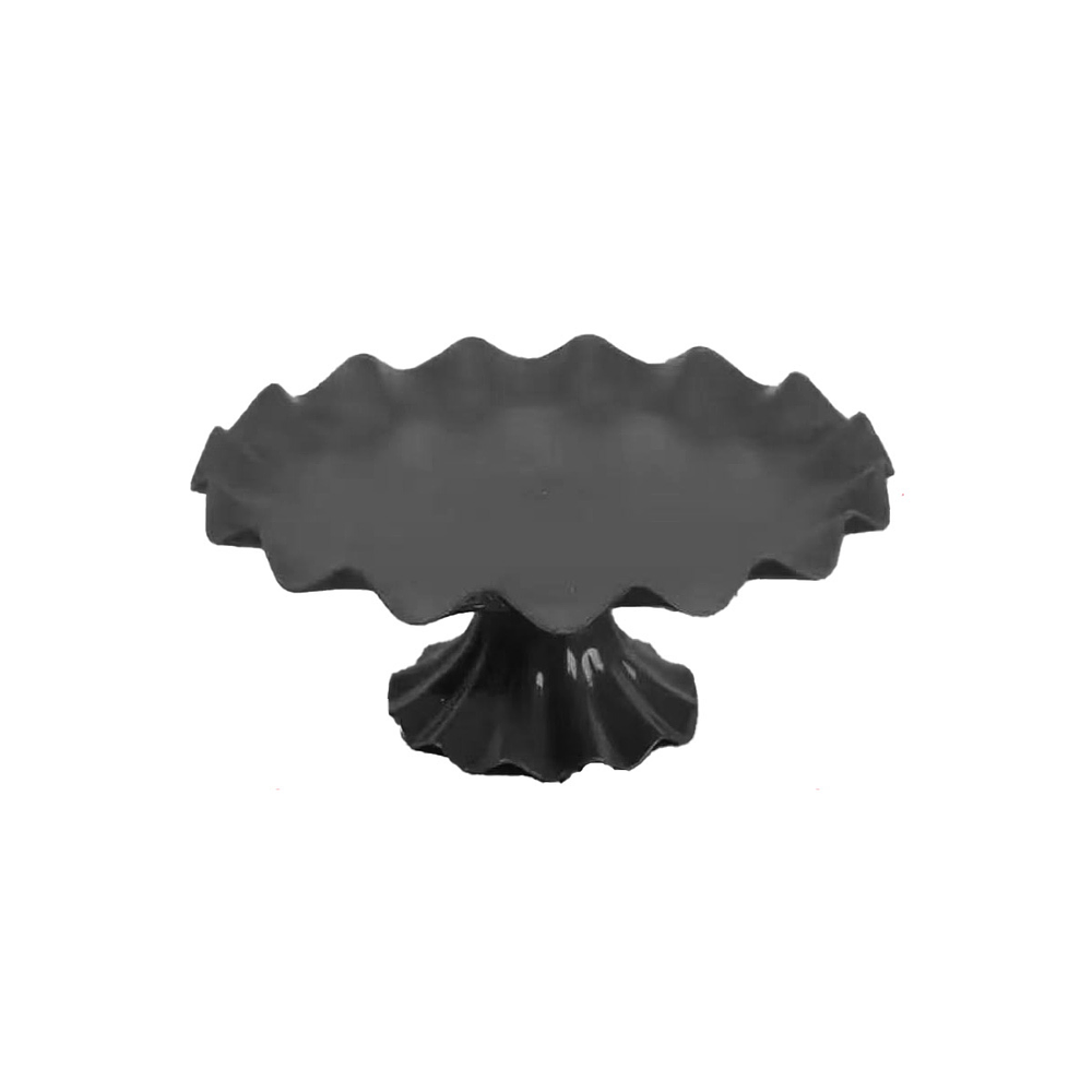 Soporte para torta superficie ondulada negro 7*17cm