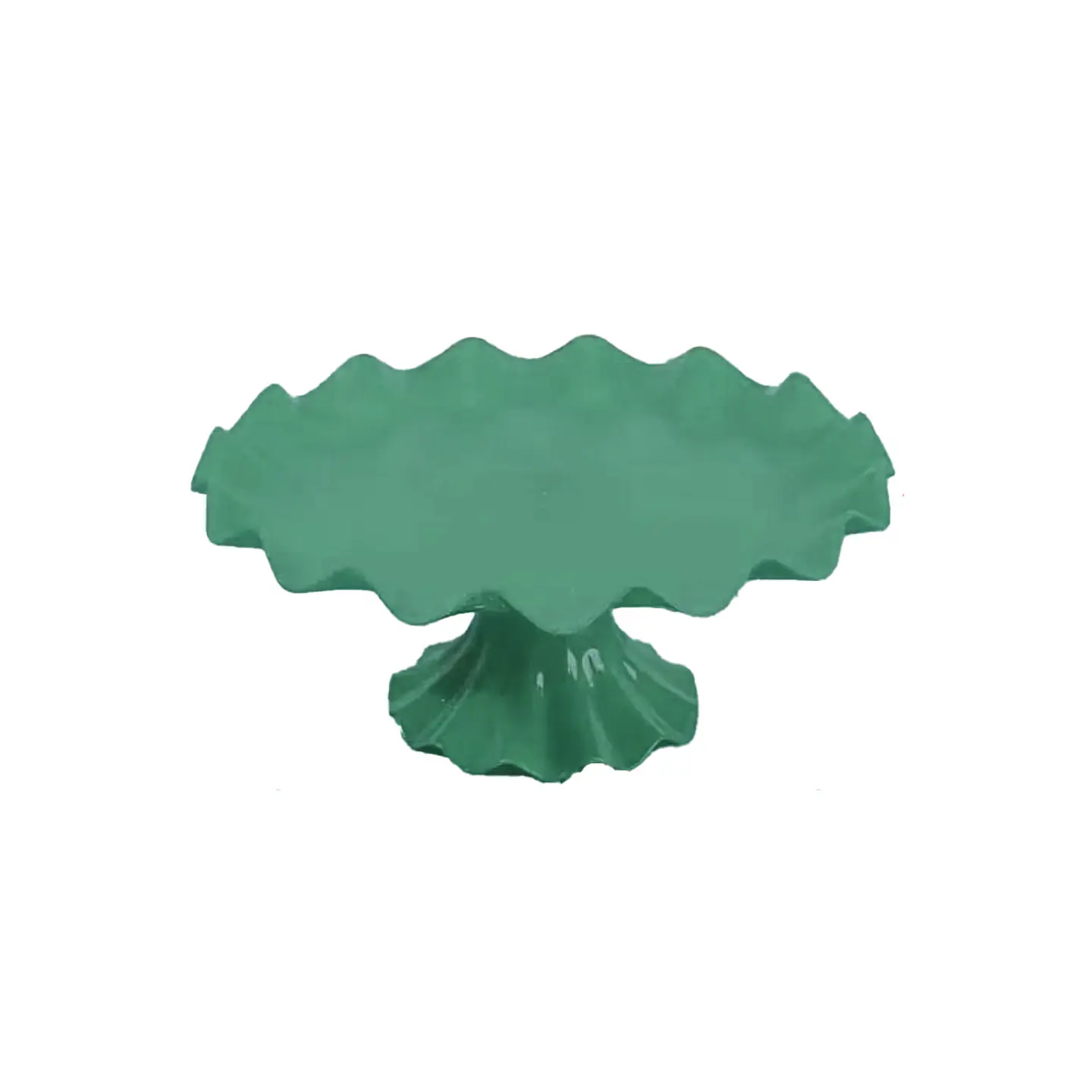 Soporte para torta superficie ondulada verde oscuro 7*17cm 1