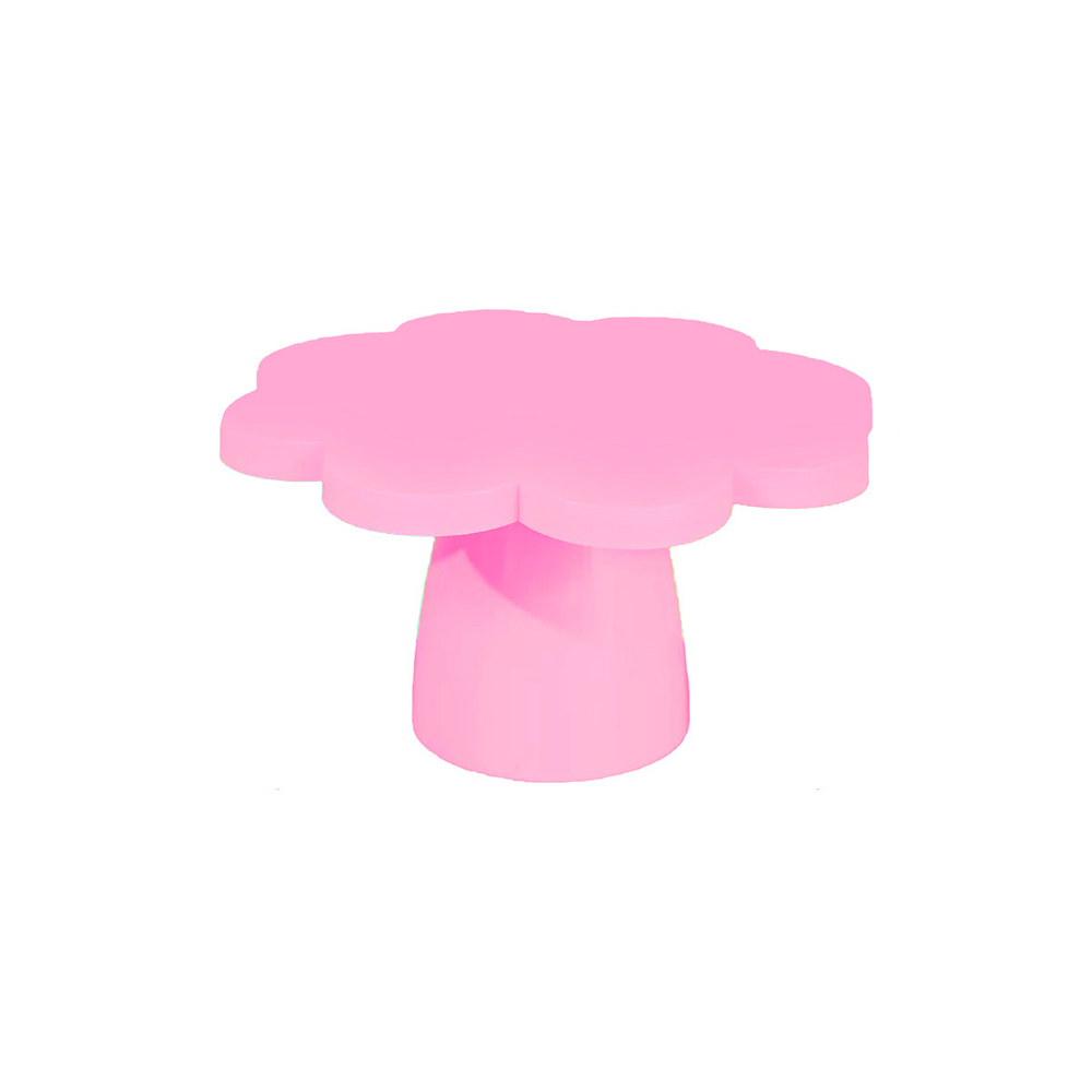 Soporte para torta superficie flor rosado fluorescente 10*25cm