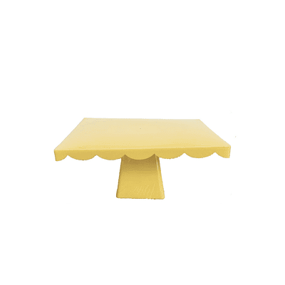 Soporte para torta superficie rectangular amarillo brillante 12*20*28cm