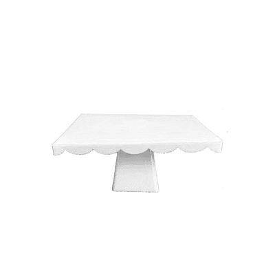 Soporte para torta superficie rectangular blanco 12*20*28cm