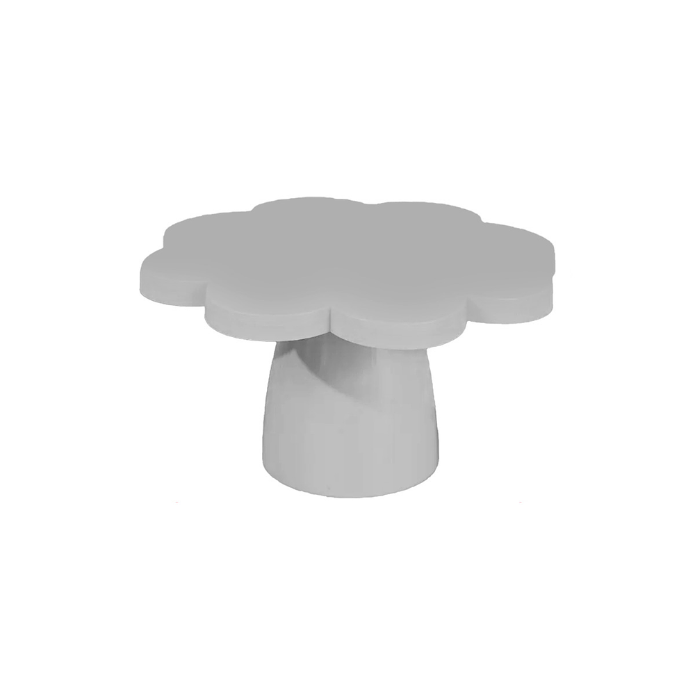 Soporte para torta superficie flor plateado 10*25cm