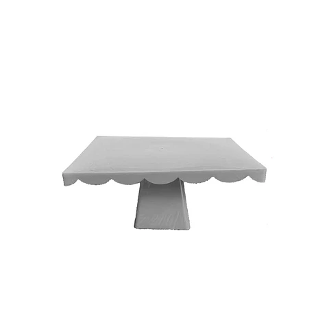 Soporte para torta superficie rectangular plateado 12*20*28cm