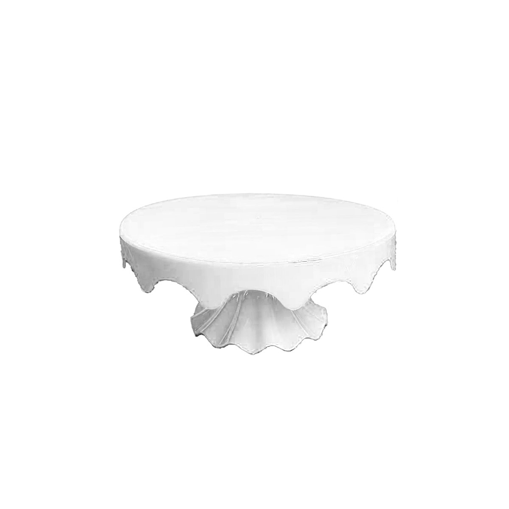 Soporte para torta superficie ondulada redonda blanco 20*32cm