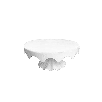 Soporte para torta superficie ondulada redonda blanco 20*32cm