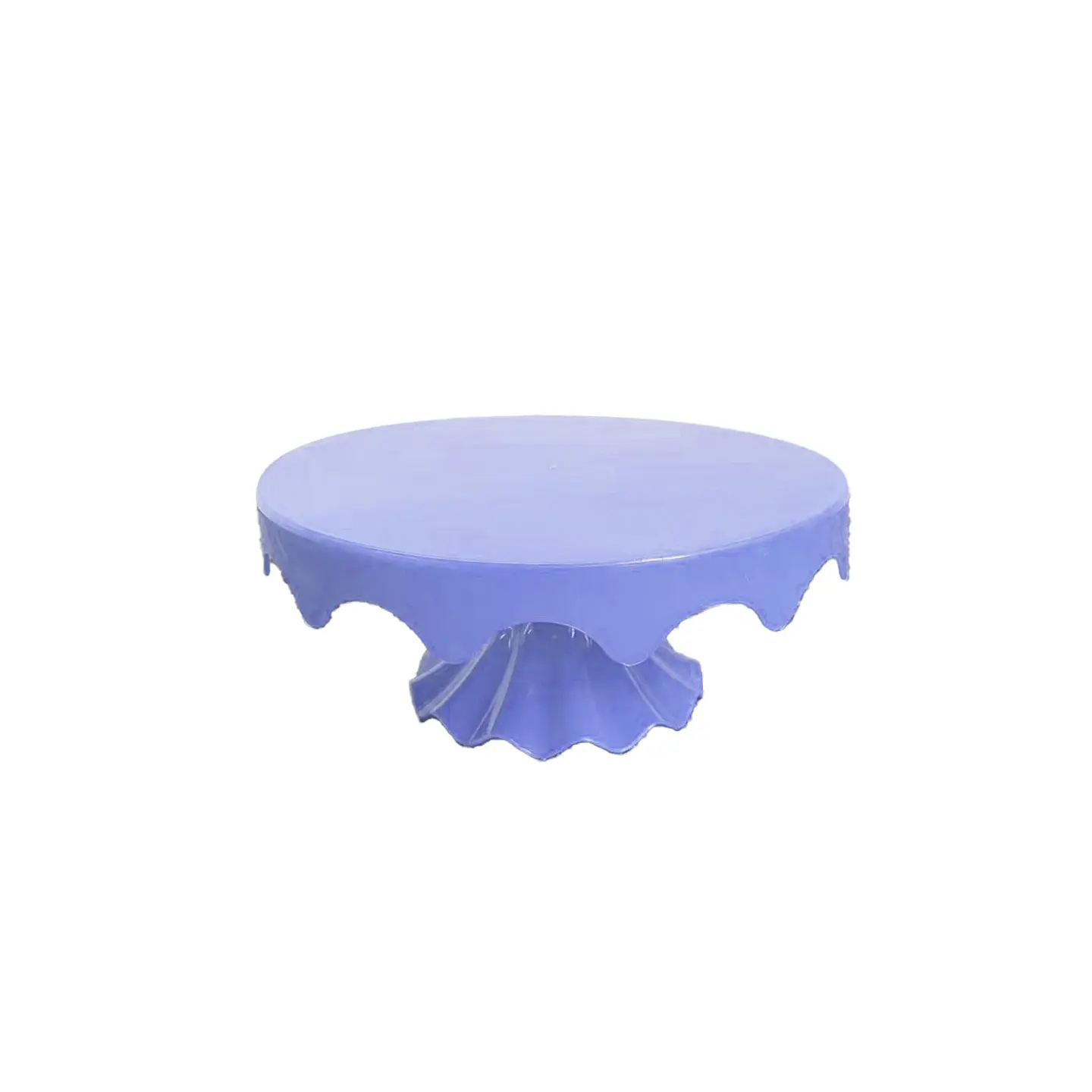 Soporte para torta superficie ondulada redonda lila claro 20*32cm 1