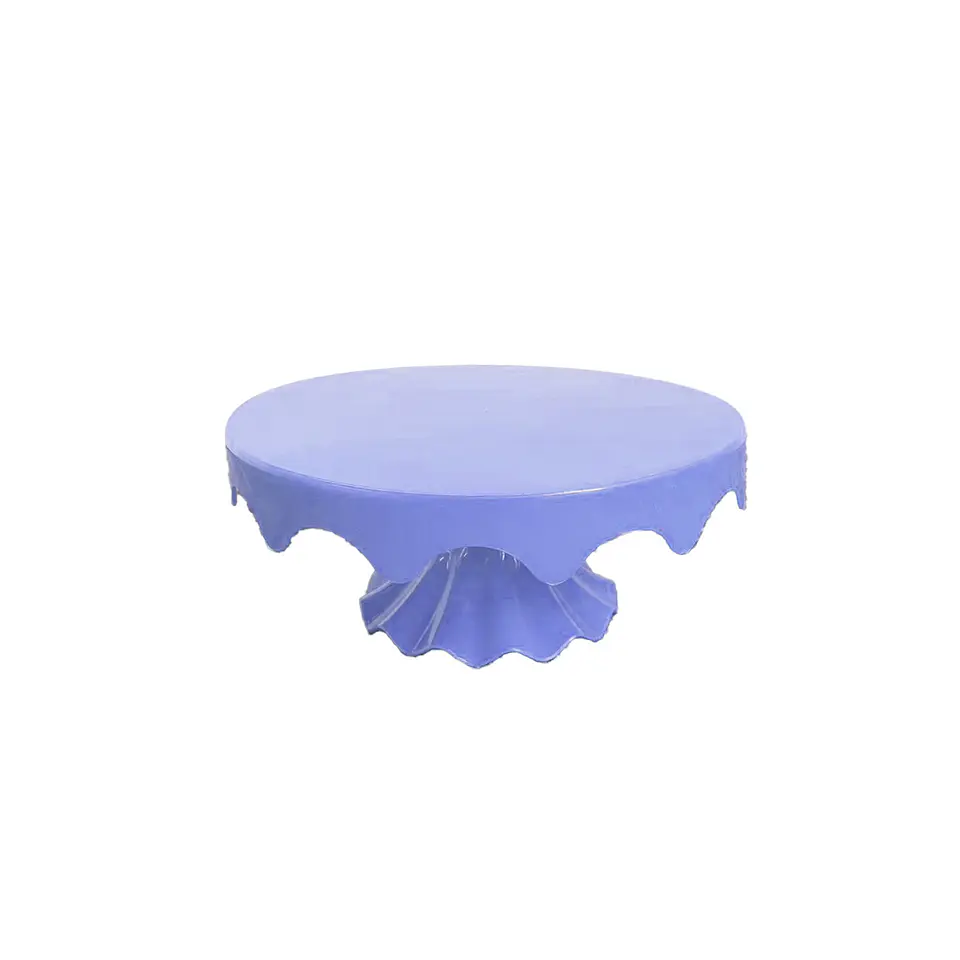 Soporte para torta superficie ondulada redonda lila claro 20*32cm 1