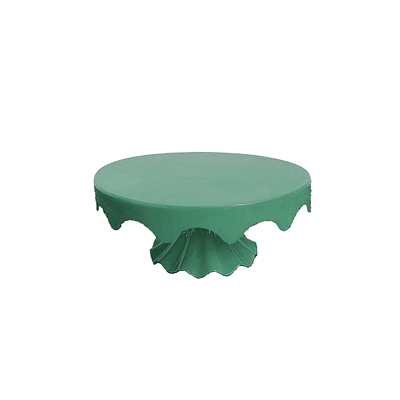 Soporte para torta superficie ondulada redonda verde oscuro 20*32cm