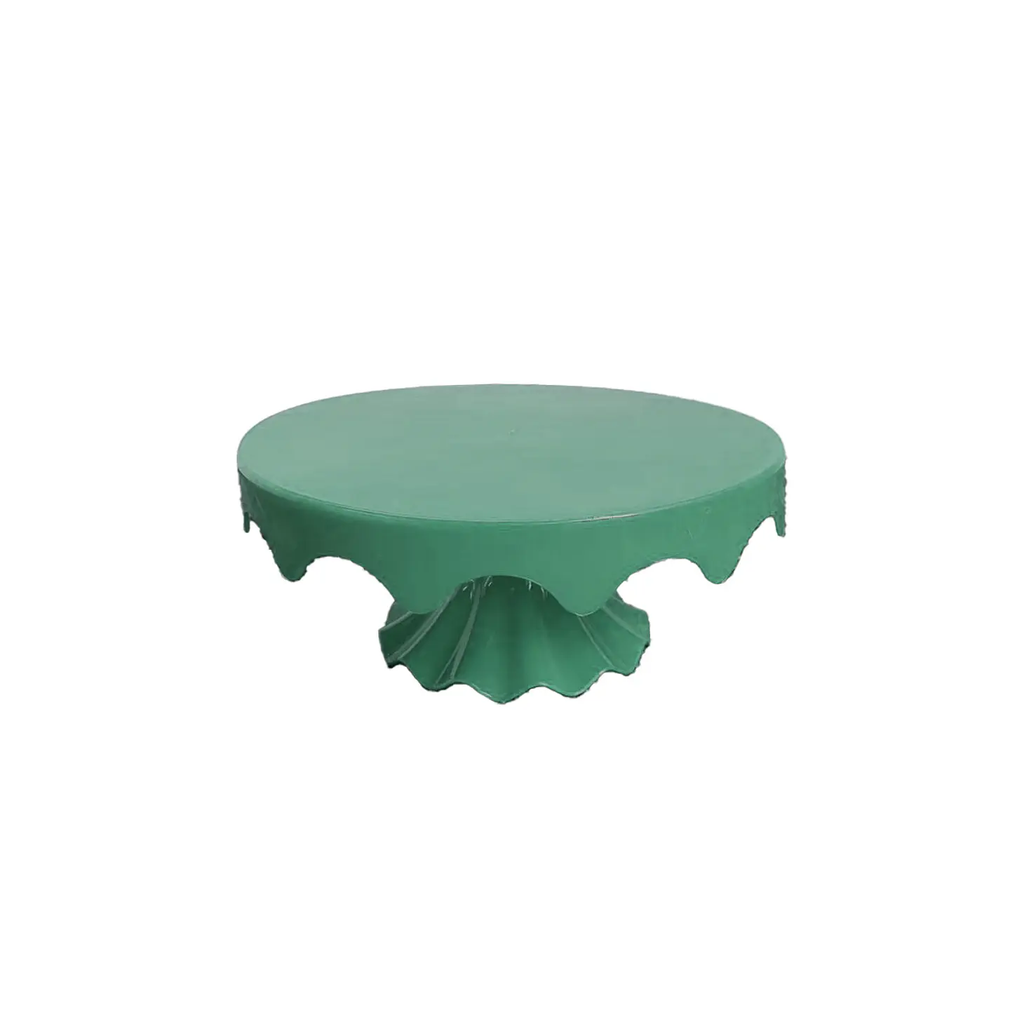 Soporte para torta superficie ondulada redonda verde oscuro 20*32cm 1
