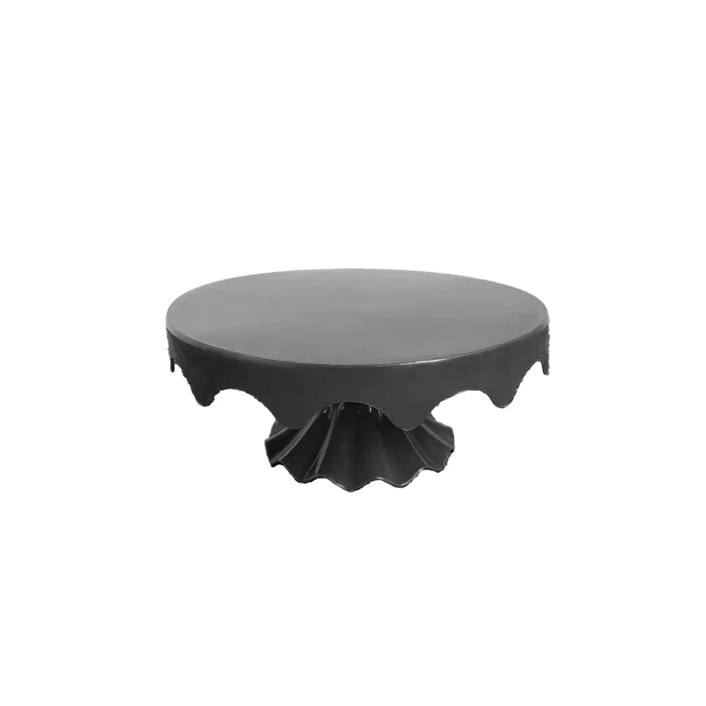Soporte para torta superficie ondulada redonda negro 20*32cm 1
