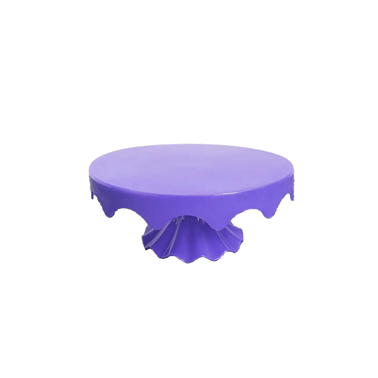 Soporte para torta superficie ondulada redonda morado 20*32cm 1