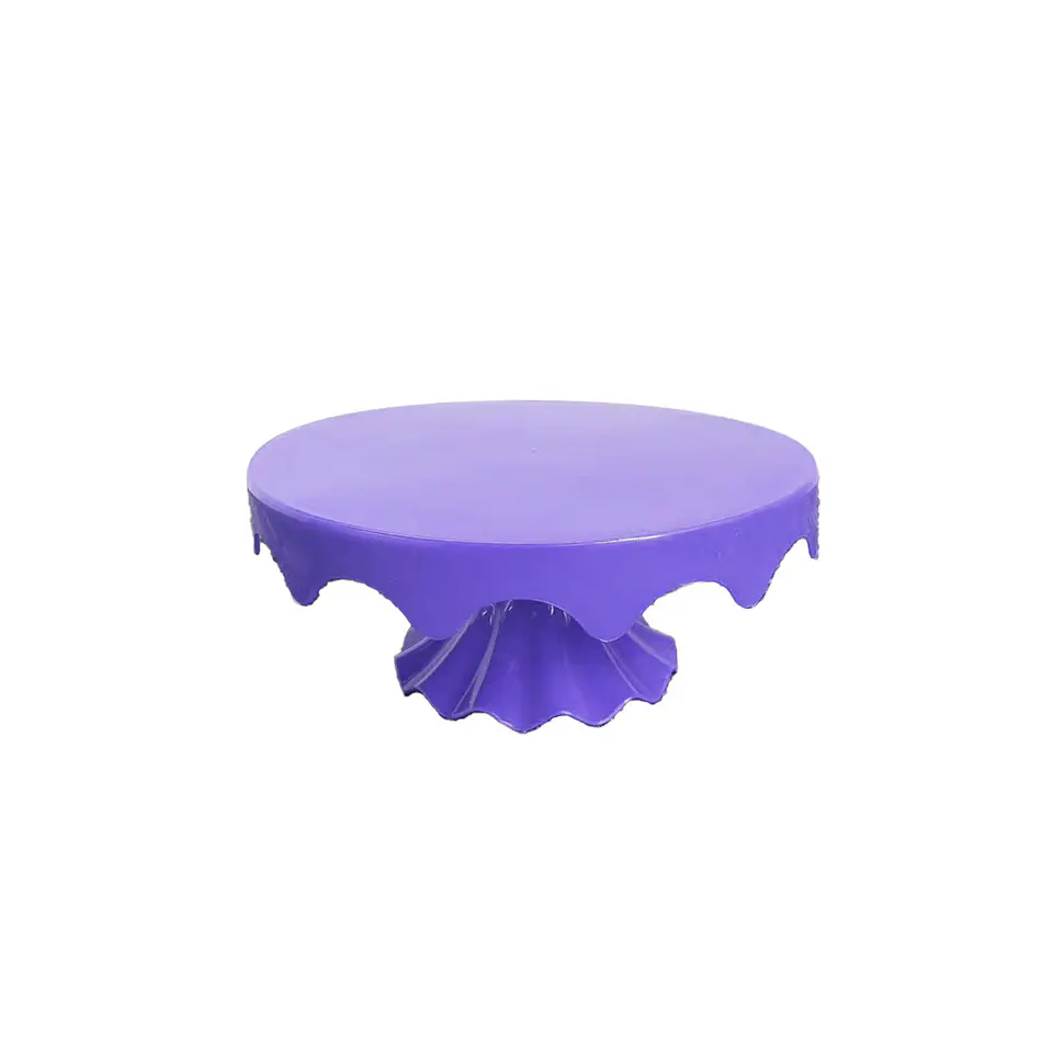 Soporte para torta superficie ondulada redonda morado 20*32cm 1