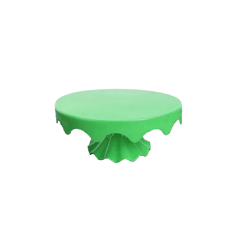Soporte para torta superficie ondulada redonda verde claro 20*32cm 1