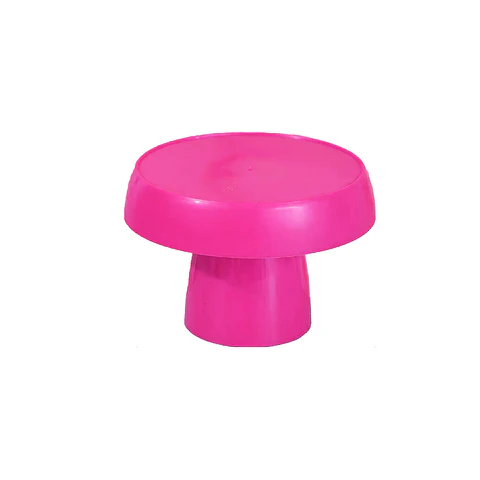Soporte para torta superficie redonda fucsia fluorescente 15*19cm
