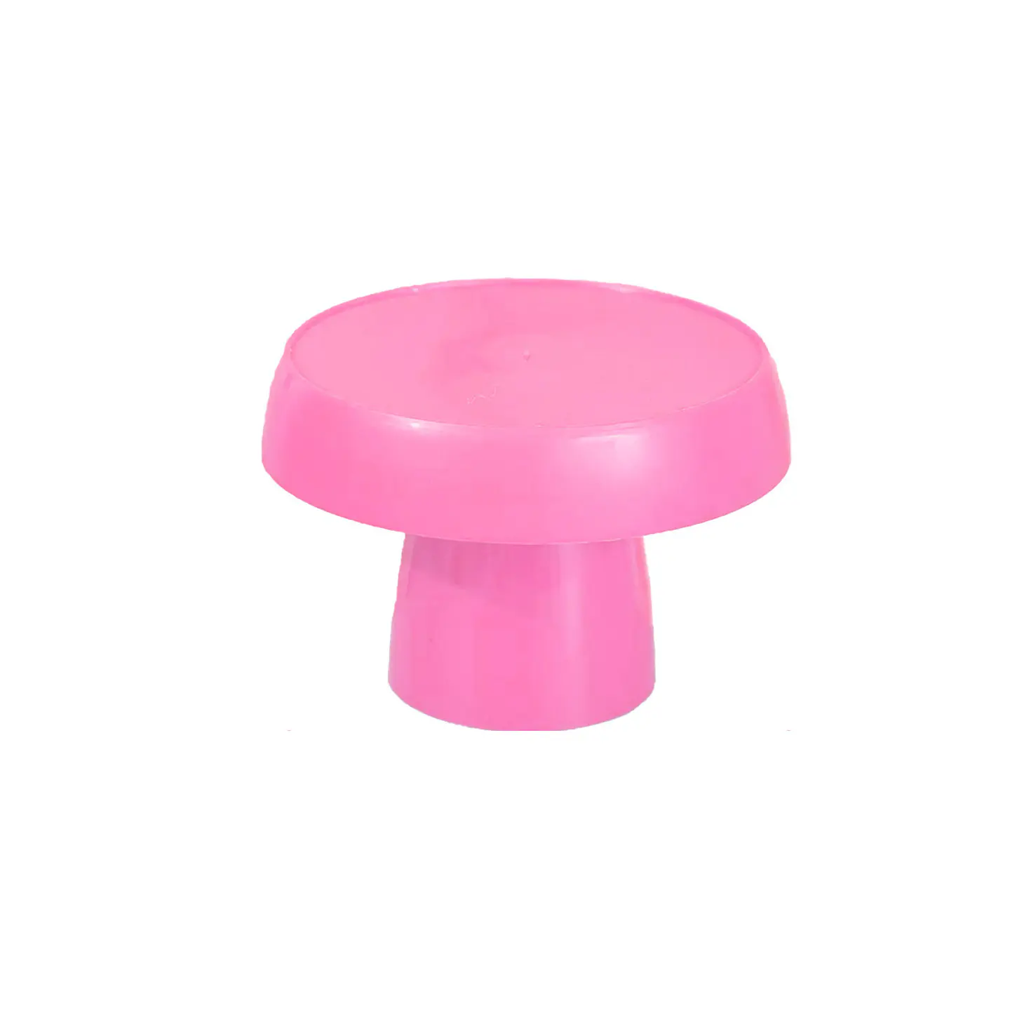 Soporte para torta superficie redonda rosado fluorescente 15*19cm 1