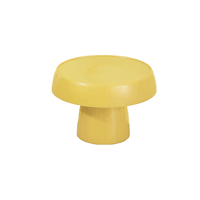 Soporte para torta superficie redonda amarillo brillante 15*19cm
