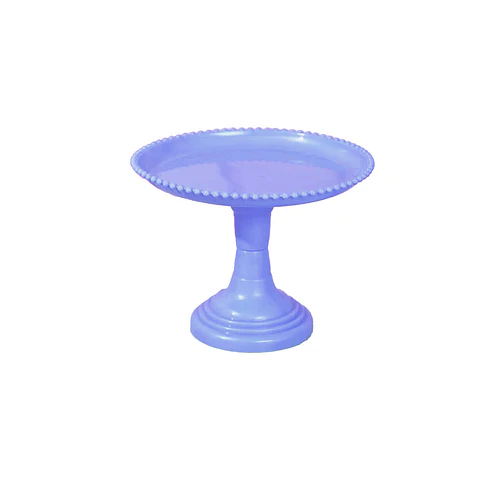 Soporte para torta superficie redonda borde bolitas lila claro 20*25cm