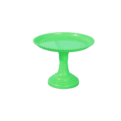 Soporte para torta superficie redonda borde bolitas verde claro 20*25cm
