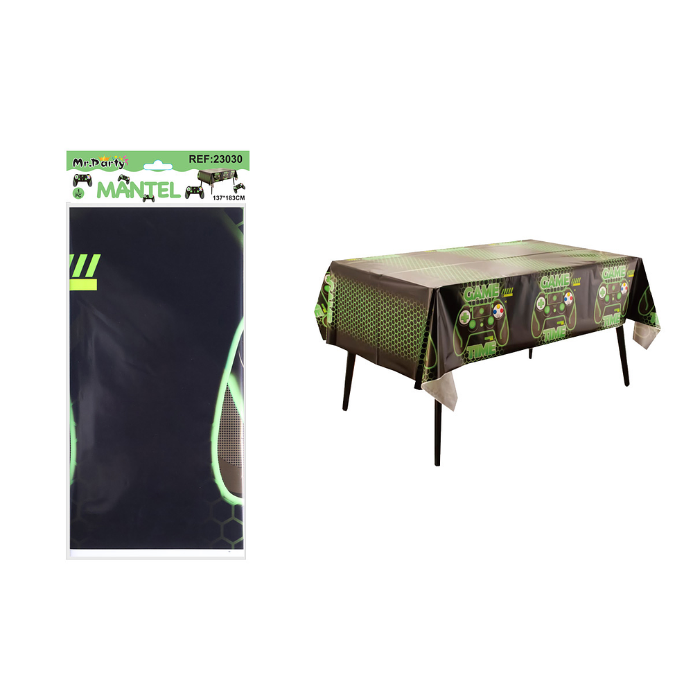 Mantel plástico con estampado de videojuegos 137*183cm