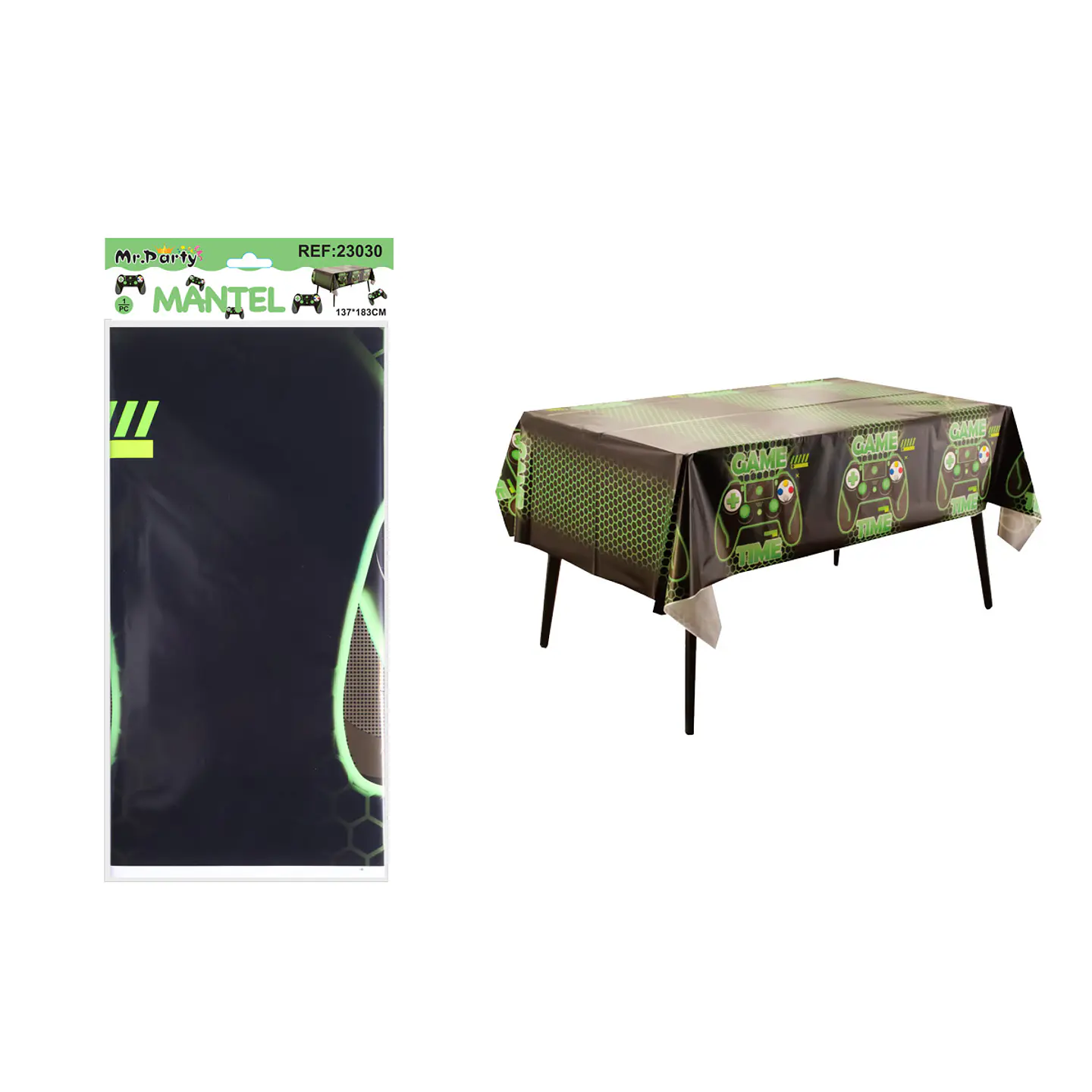 Mantel plástico con estampado de videojuegos 137*183cm 1