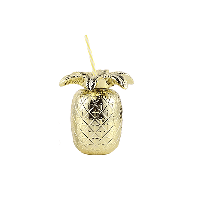 Botella con bombilla piña metalizada 750ml Color Aleatorio