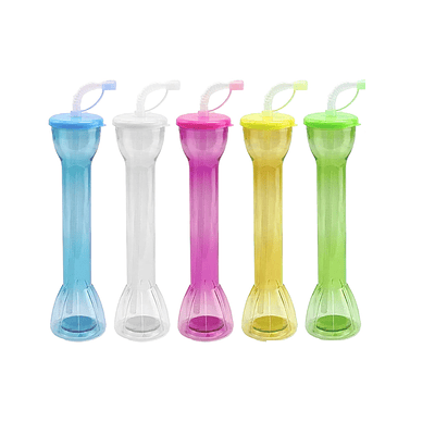 Botella con bombilla forma de mancuerna 600ml Color Aleatorio